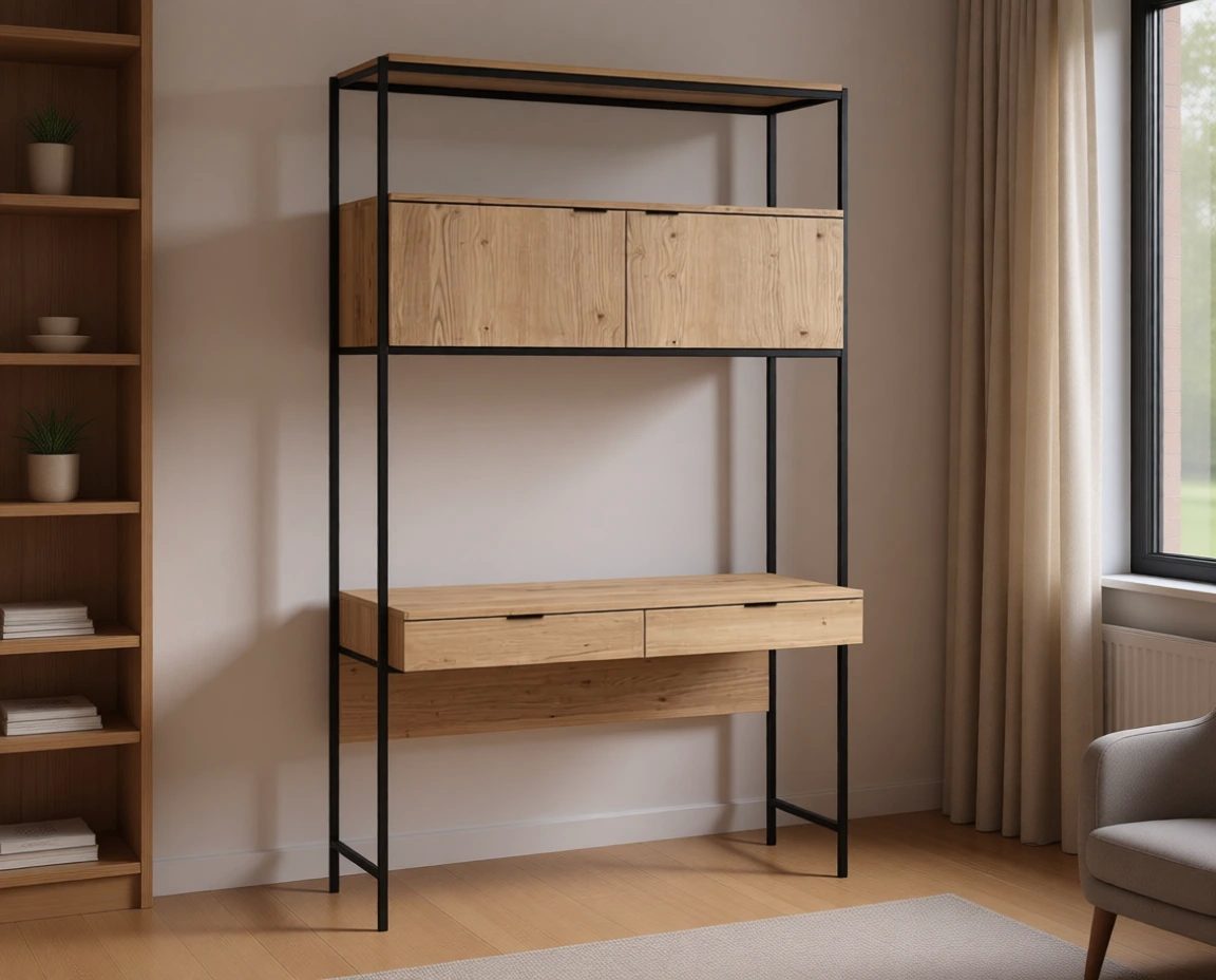 Premium modular wall desk and storage system